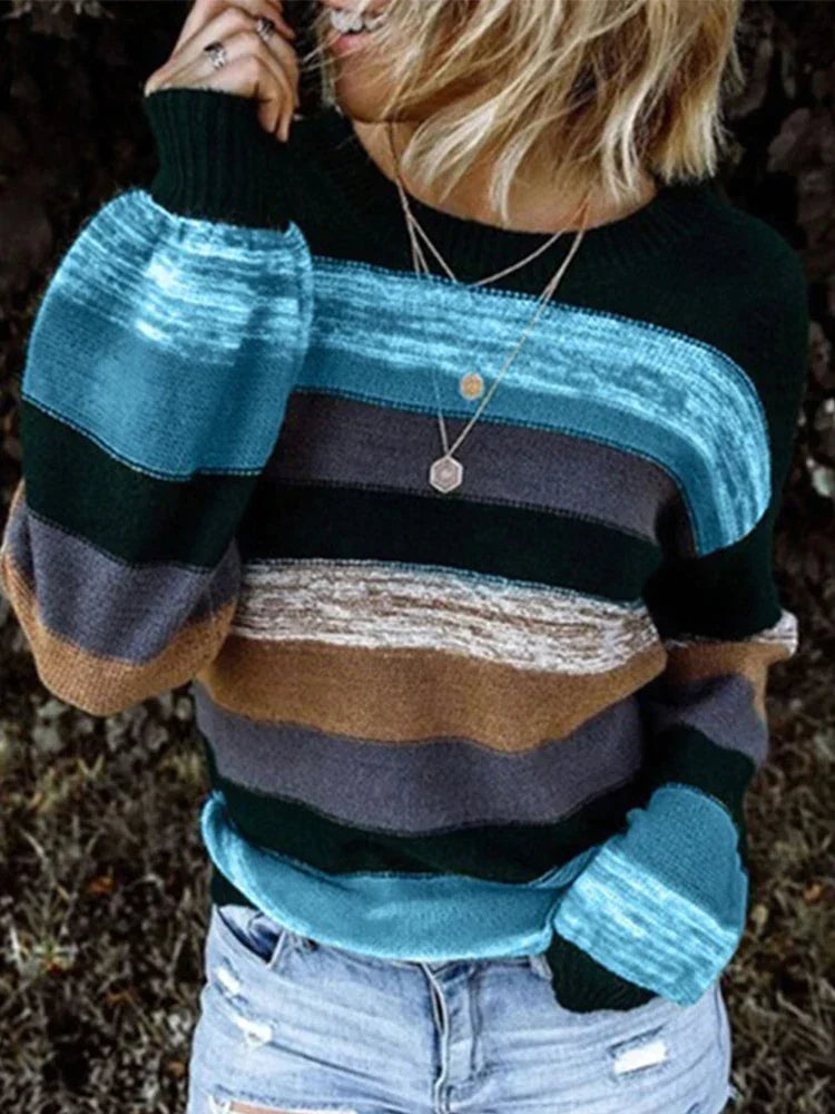 Textured Striped Sweater