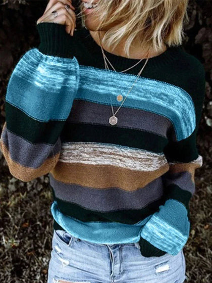 Textured Striped Sweater