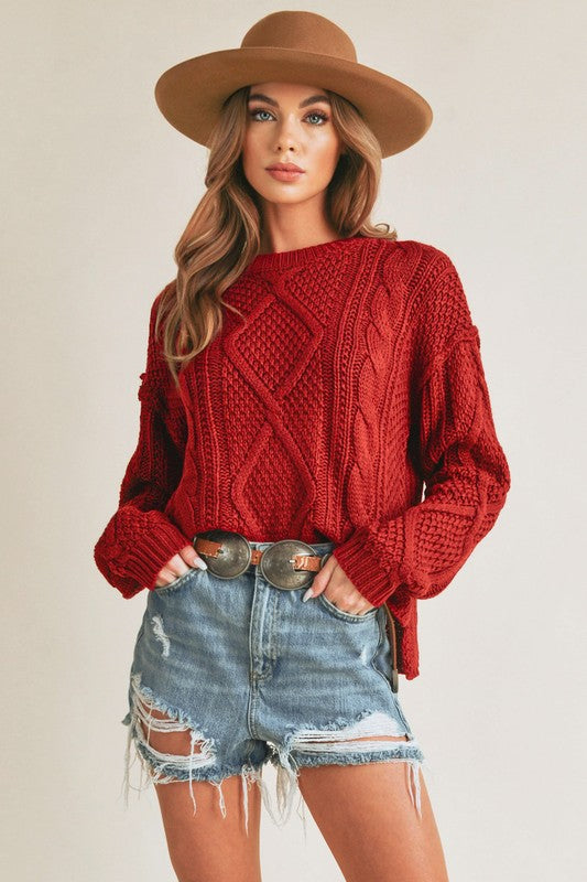 Casual Cropped Sweater