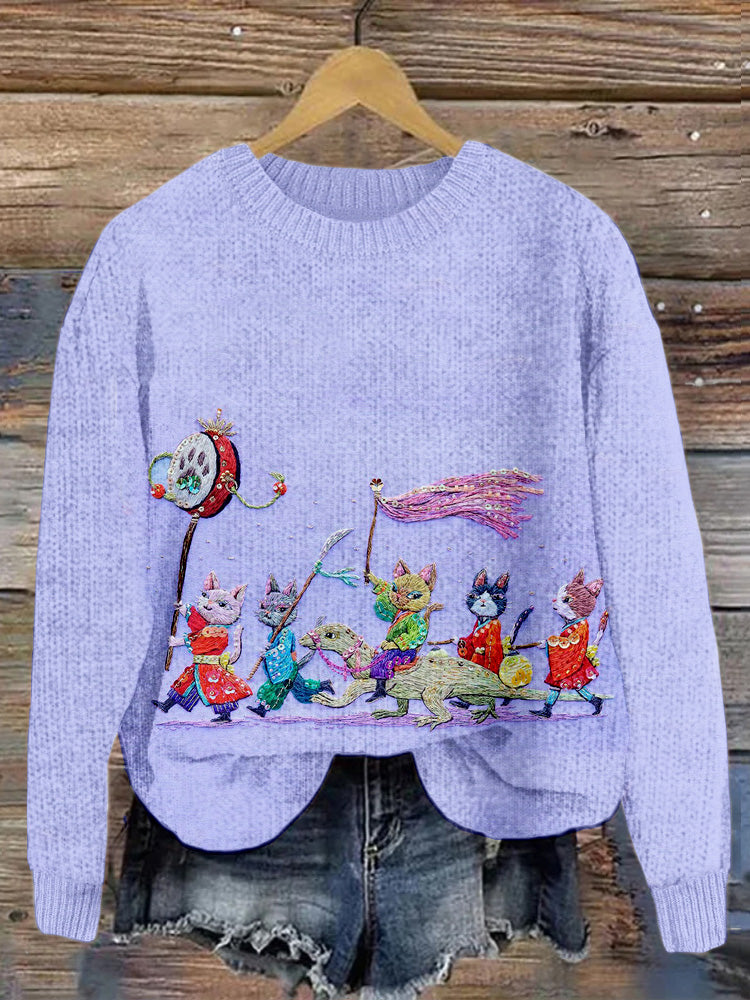 Textured V-Neck Sweater