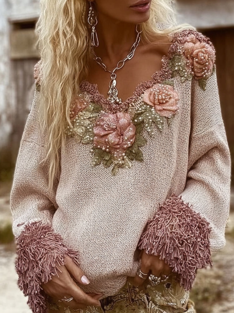 Casual Cropped Sweater