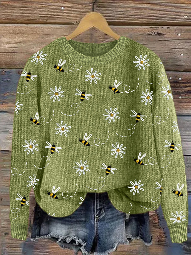 Textured V-Neck Sweater