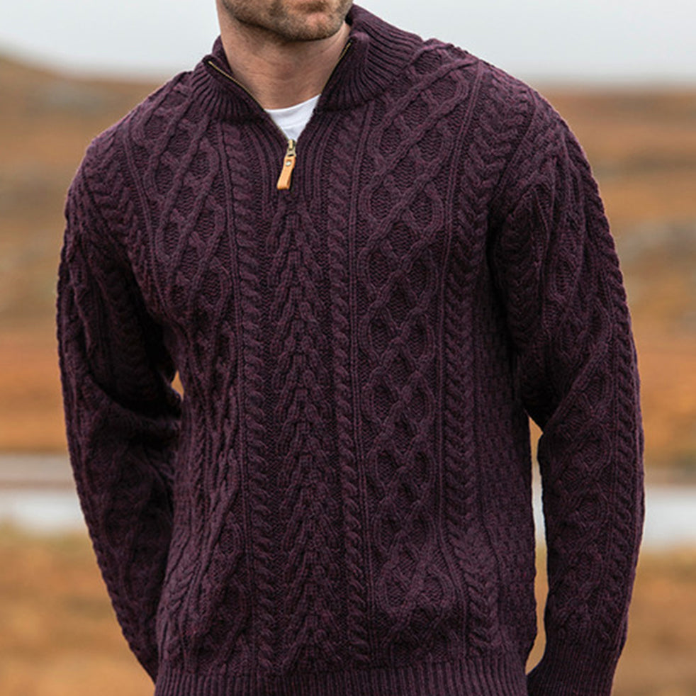 Textured Buttoned Sweater