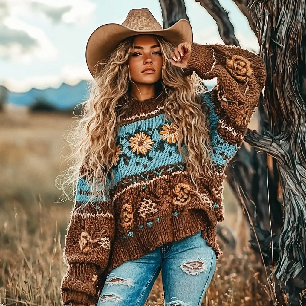 Textured V-Neck Sweater