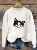 Textured Cropped Sweater