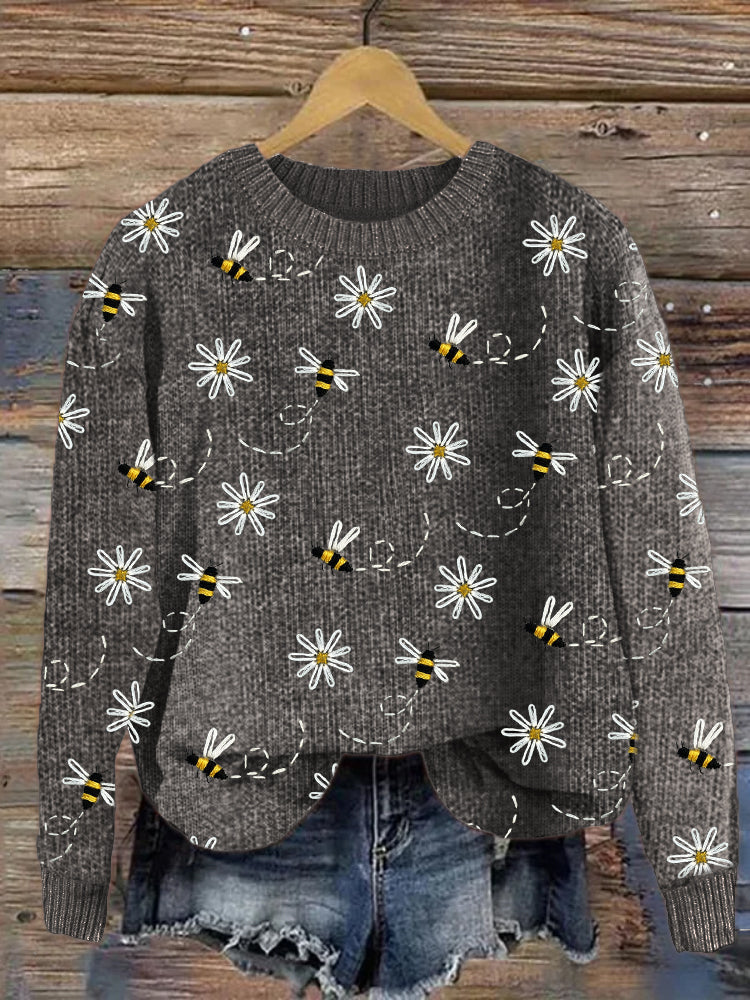 Textured V-Neck Sweater