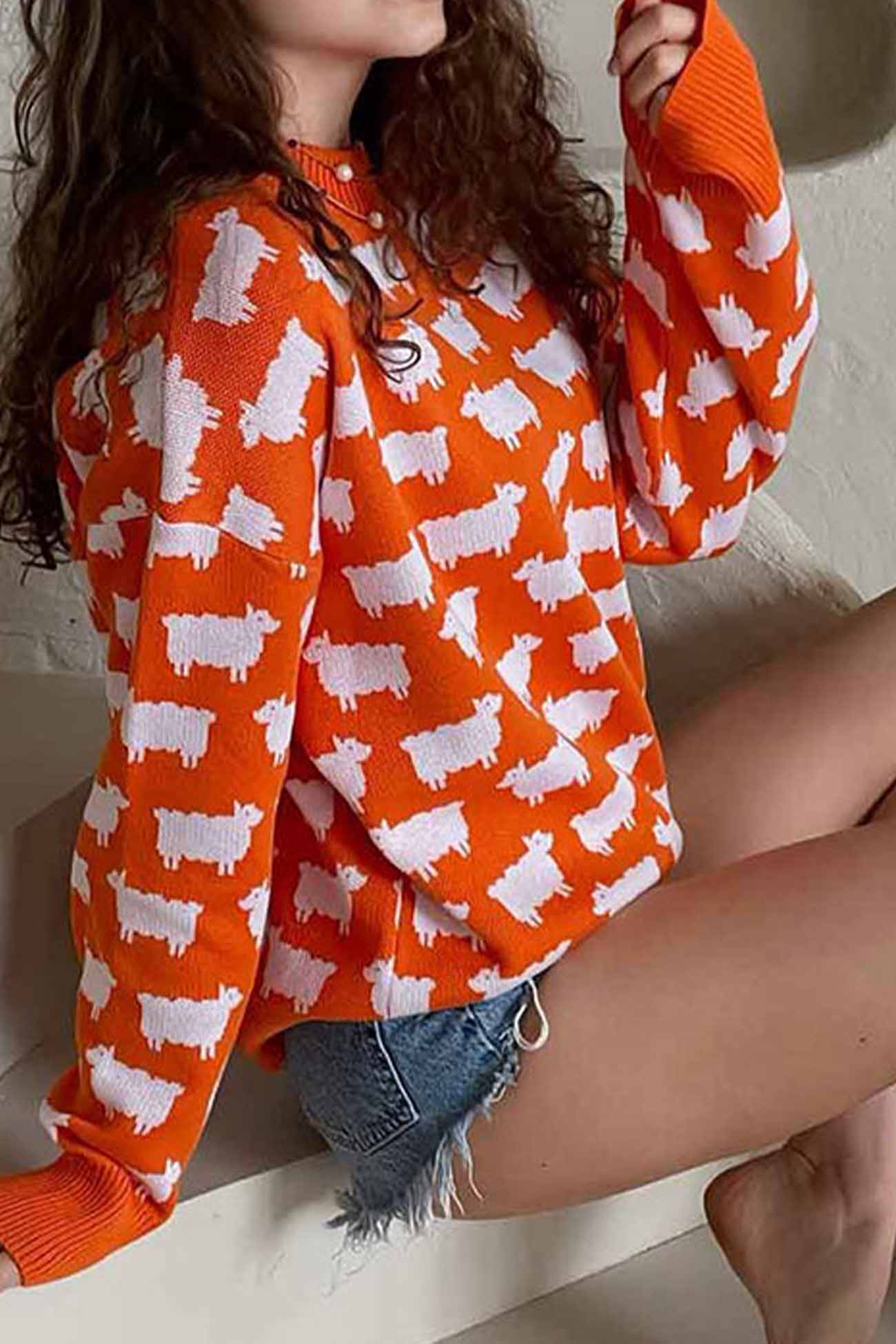 Relaxed Buttoned Sweater
