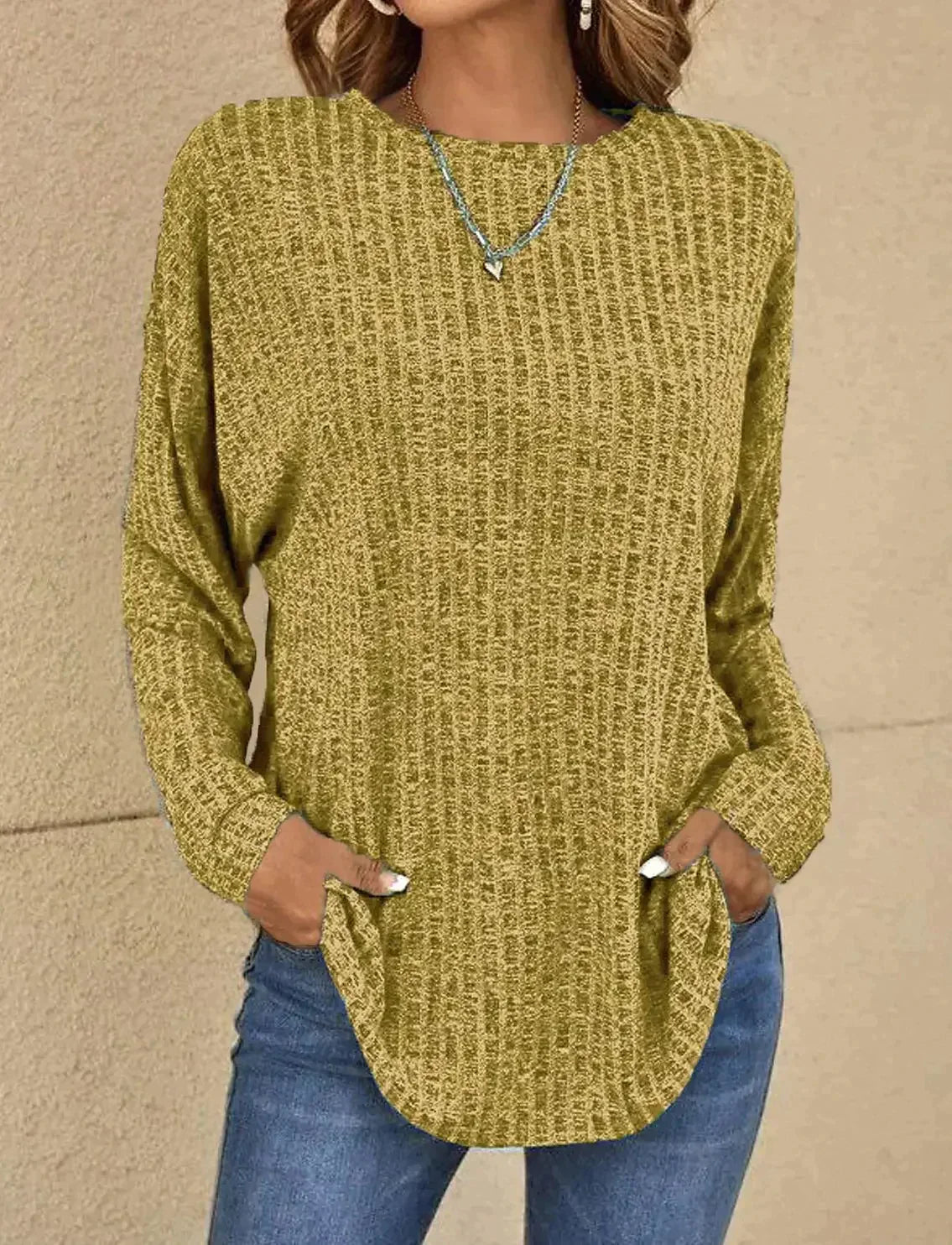 Textured Buttoned Sweater