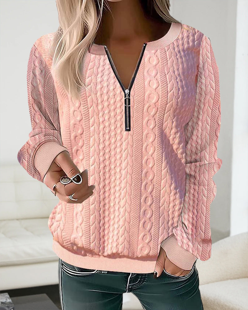 Textured Cable Sweater