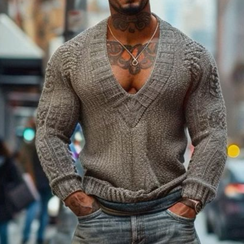 Textured Ribbed Sweater