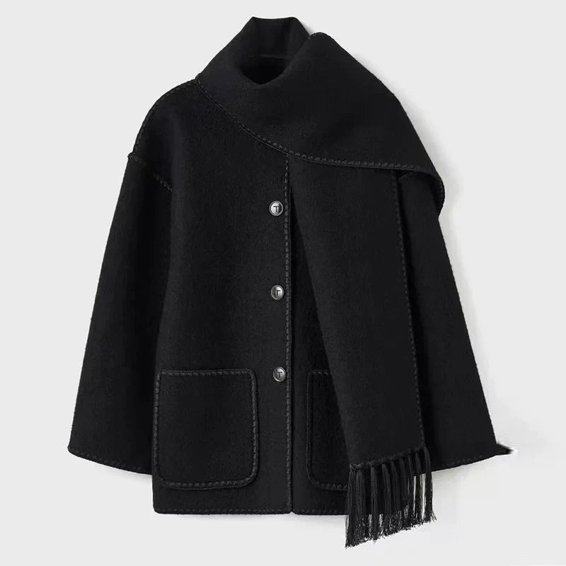 Relaxed Double-Breasted Coat