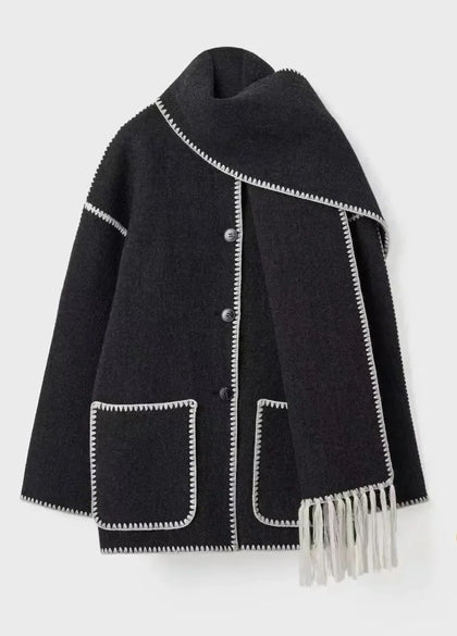 Relaxed Double-Breasted Coat