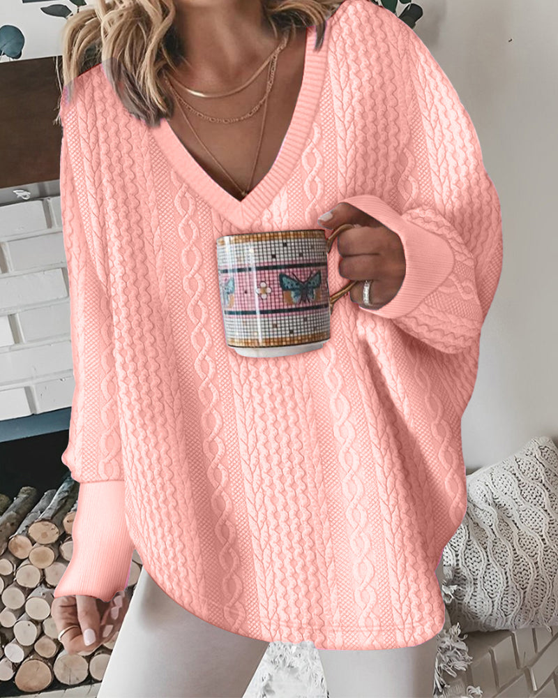 Textured Knit Sweater