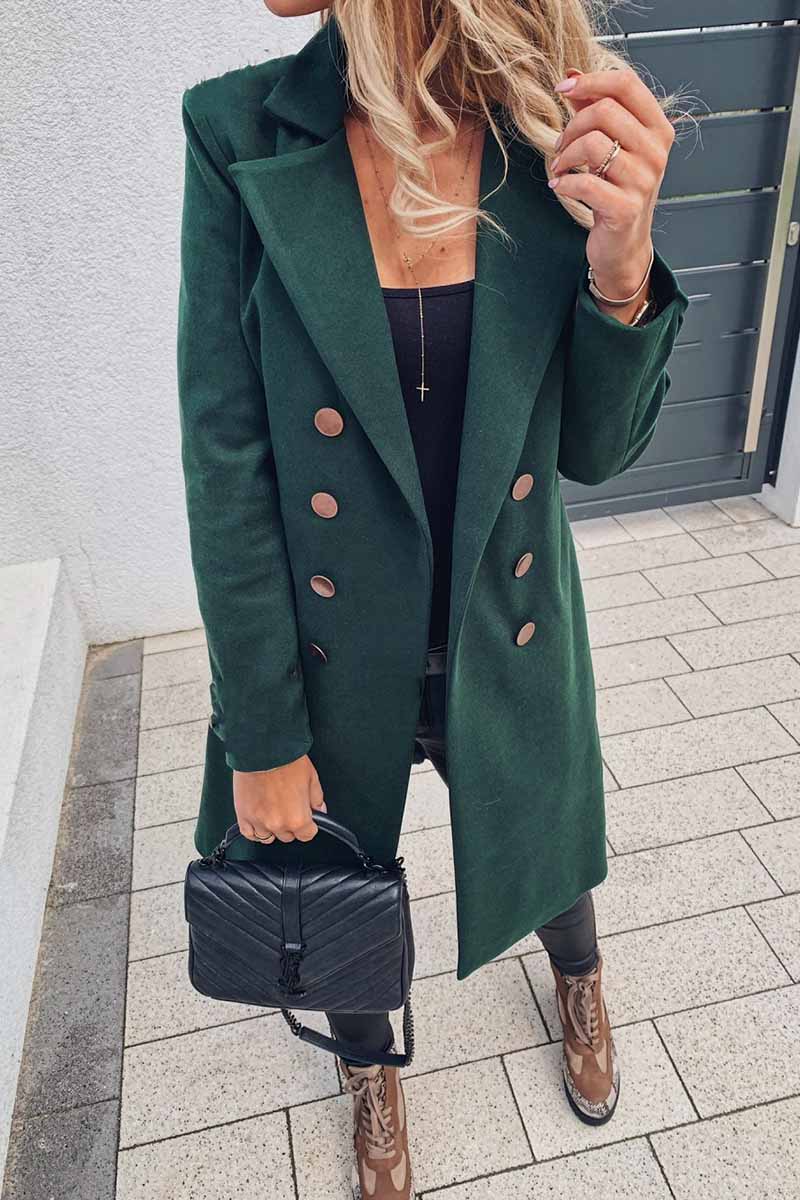 Elegant Double-Breasted Coat