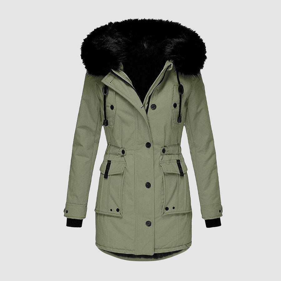 Layered Hooded Coat