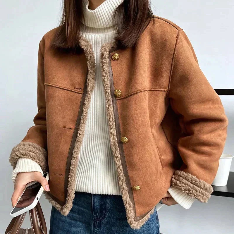 Warm Double-Breasted Coat