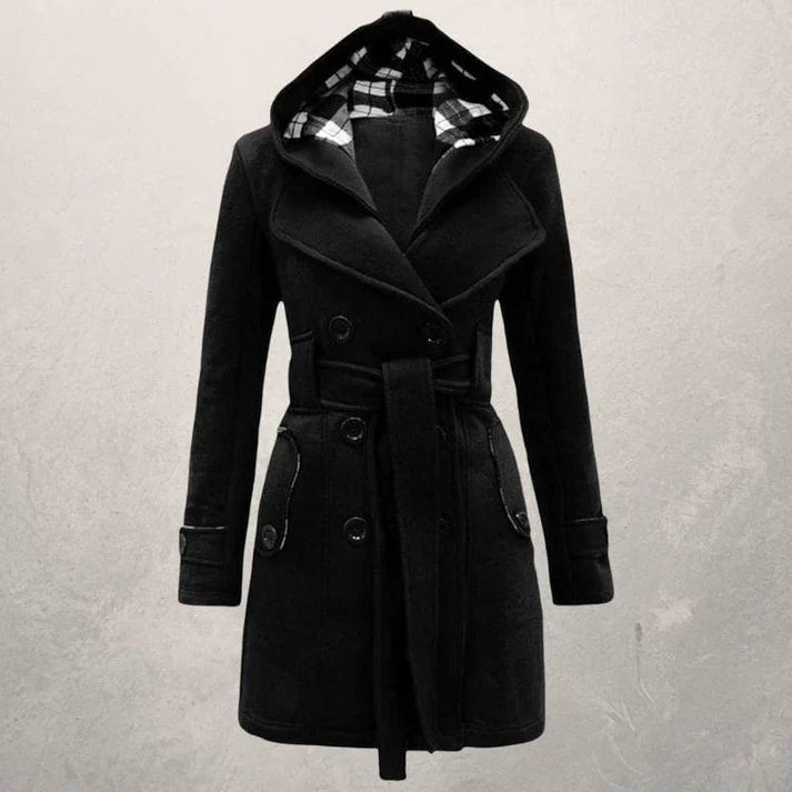 Layered Double-Breasted Coat
