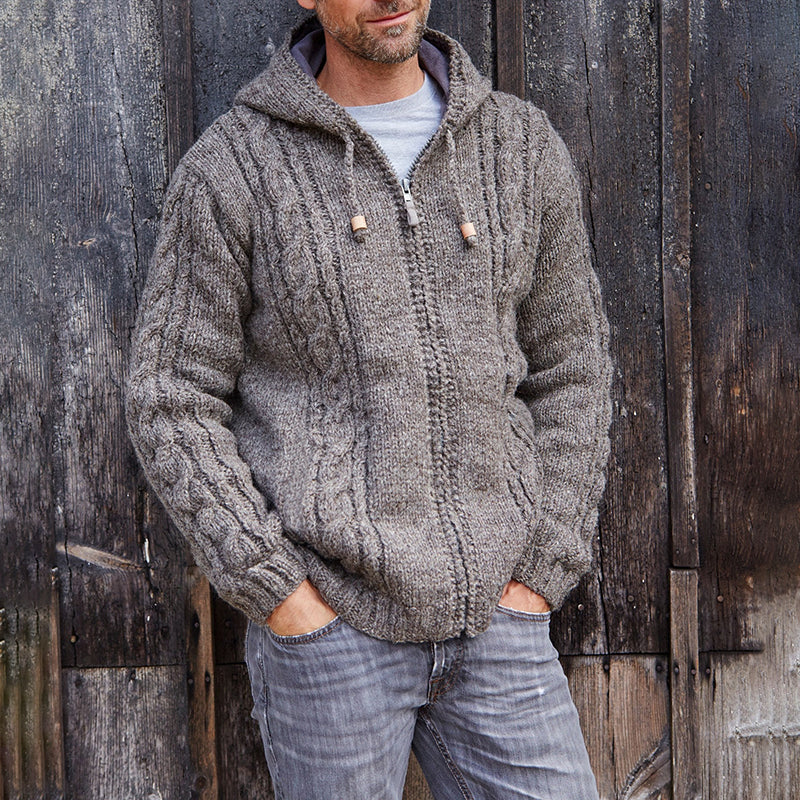 Textured Buttoned Sweater