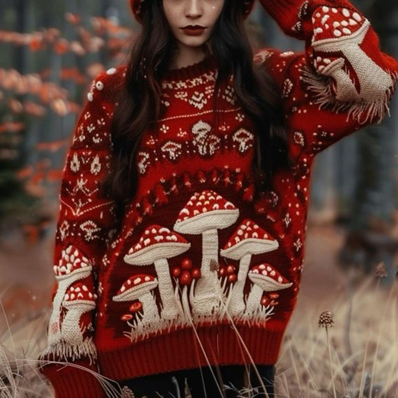 Textured Cropped Sweater