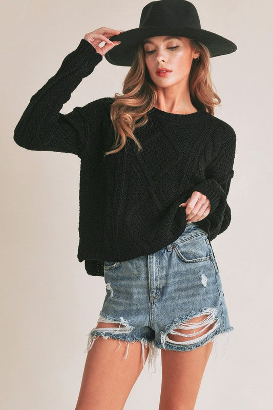 Casual Cropped Sweater