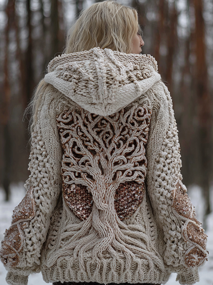 Textured Buttoned Sweater