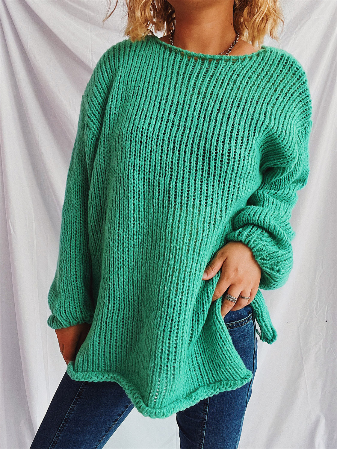Relaxed Cropped Sweater