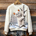 Textured Buttoned Sweater