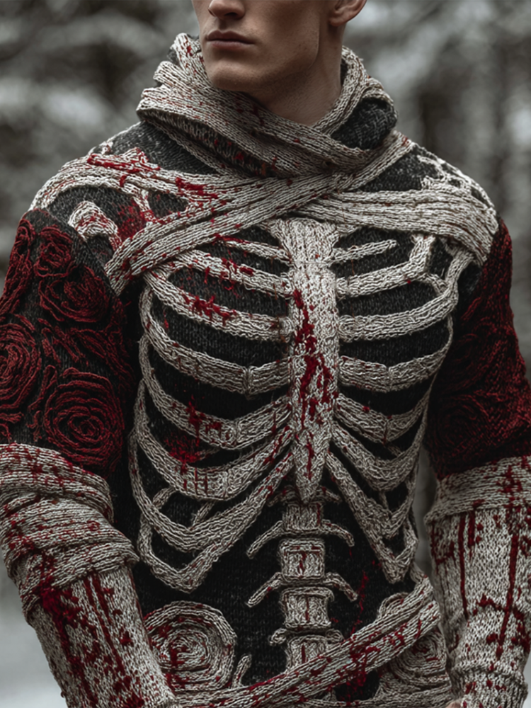 Textured Buttoned Sweater
