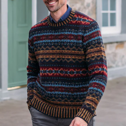Textured Striped Sweater