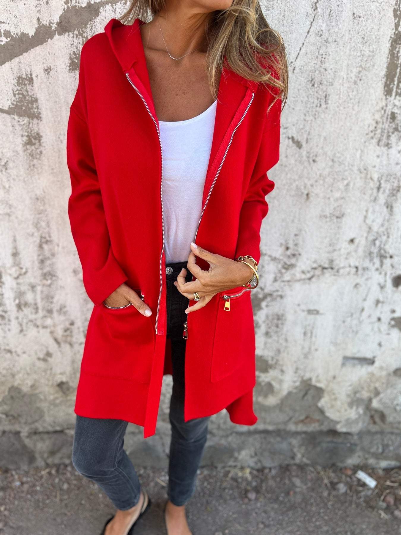 Layered Buttoned Coat