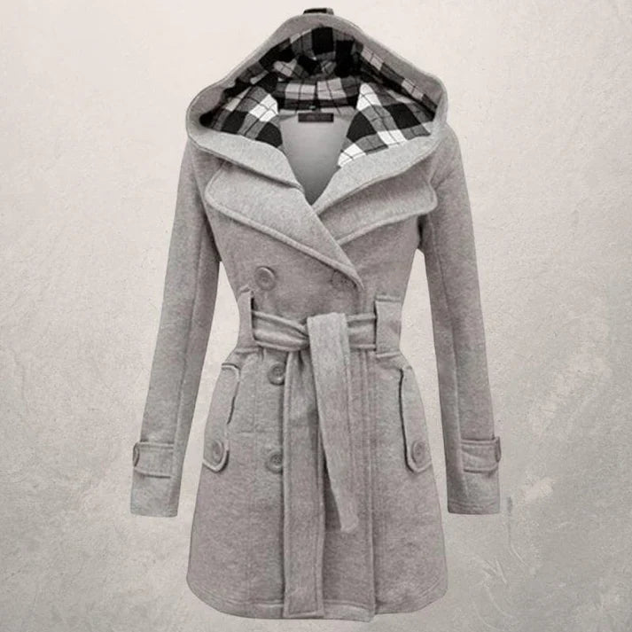 Layered Double-Breasted Coat