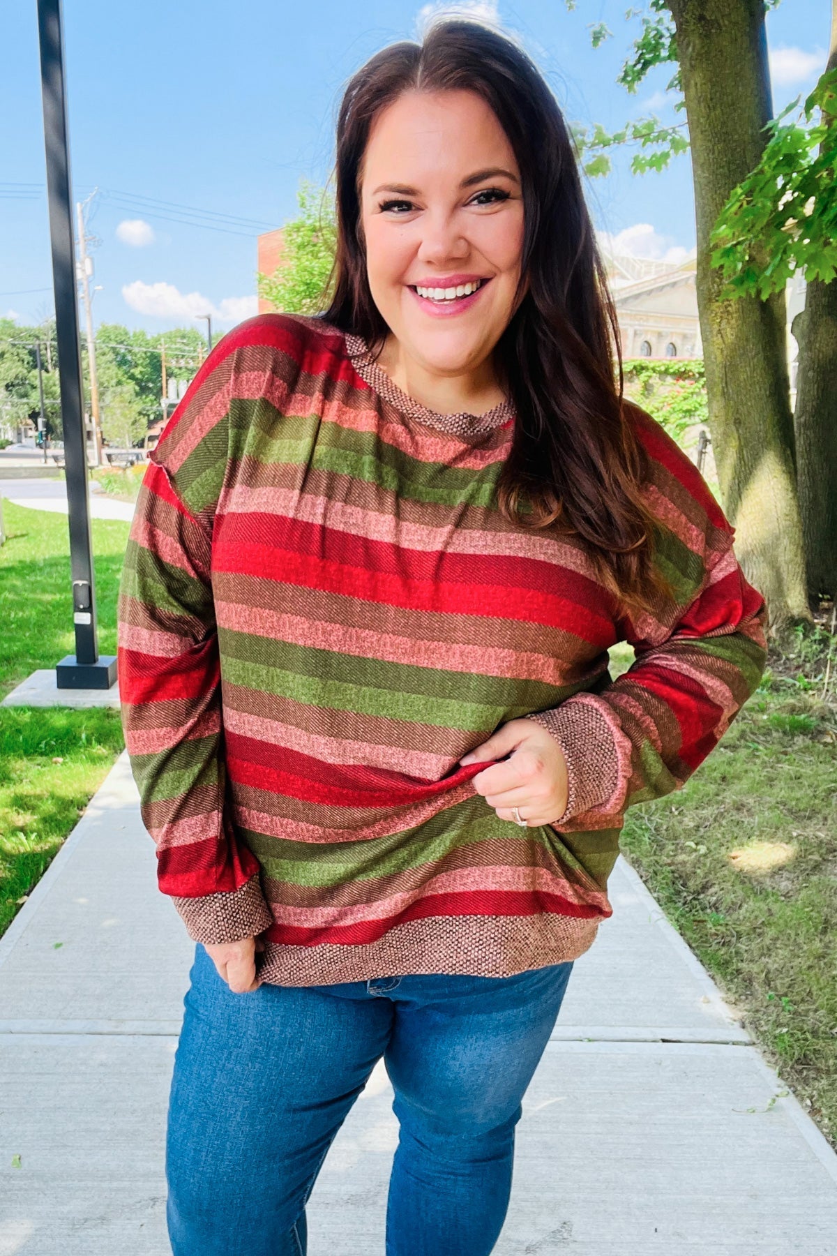 Textured Striped Sweater
