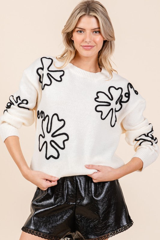 Casual Cropped Sweater