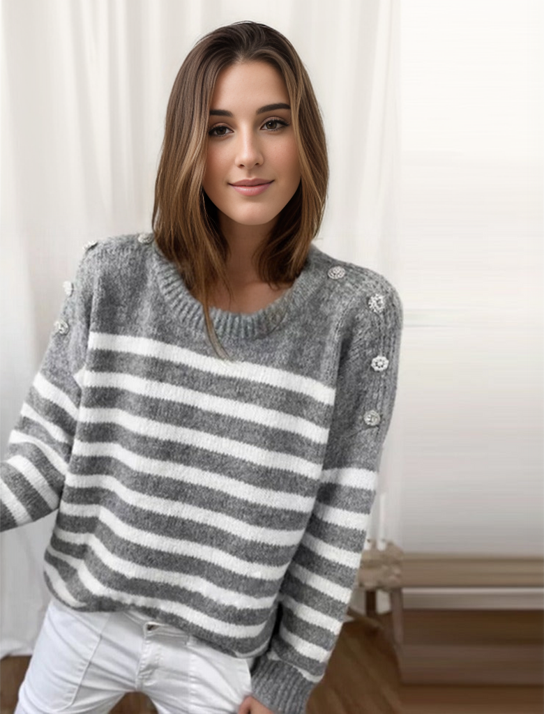 Casual Cropped Sweater