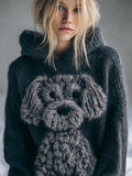 Textured Cropped Sweater