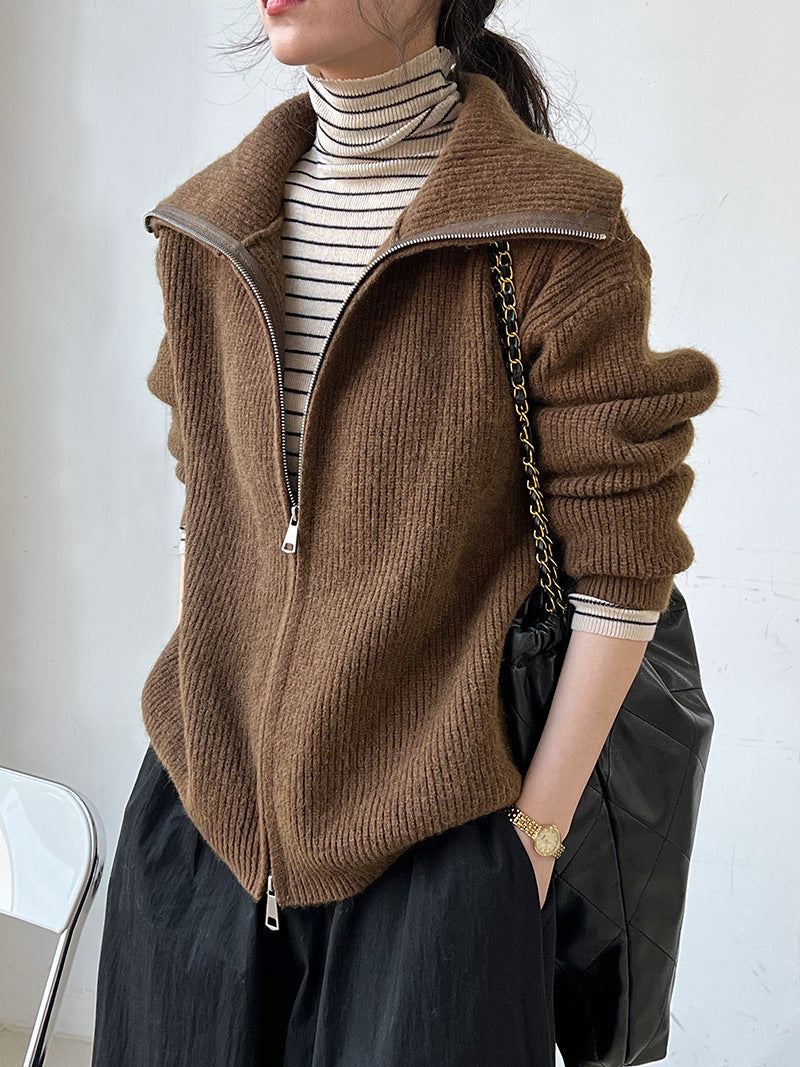 Textured Cropped Sweater