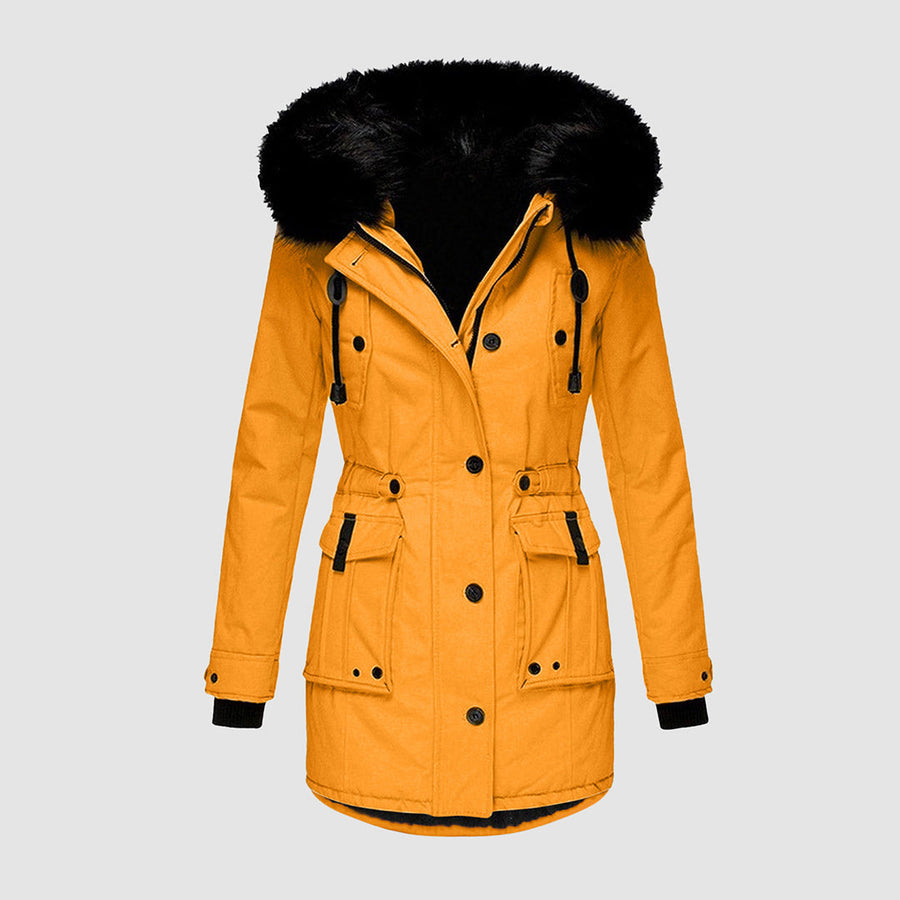 Layered Hooded Coat