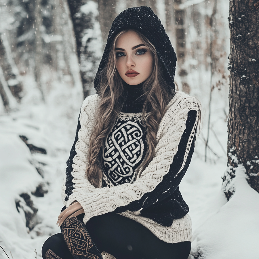 Textured Buttoned Sweater