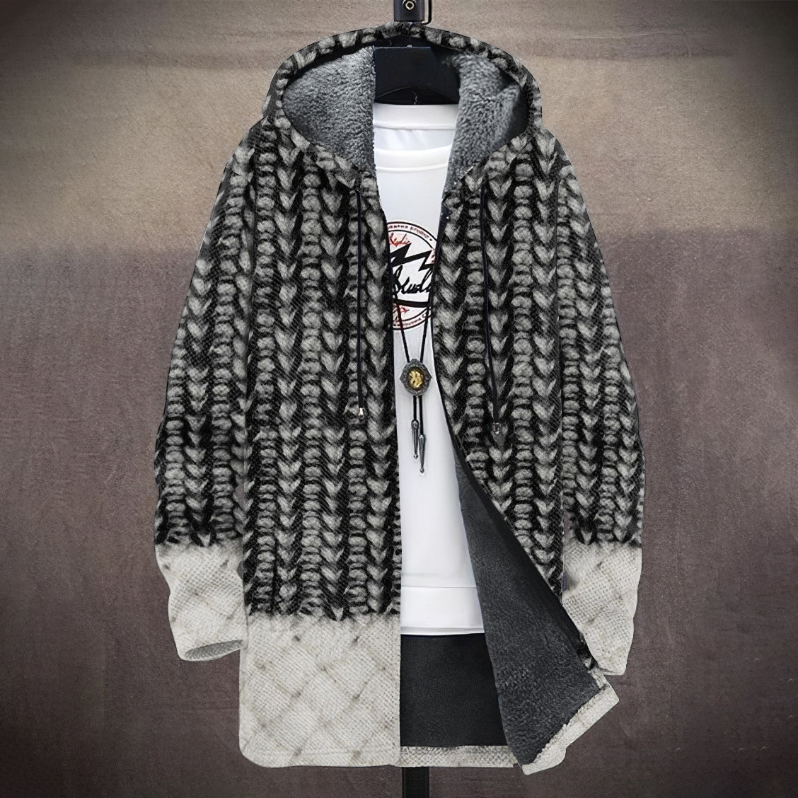 Layered Buttoned Coat
