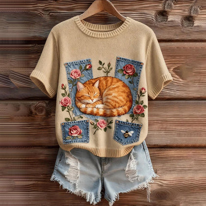 Casual Cropped Sweater
