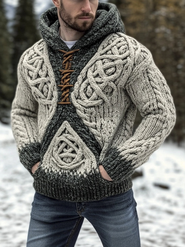 Textured Buttoned Sweater