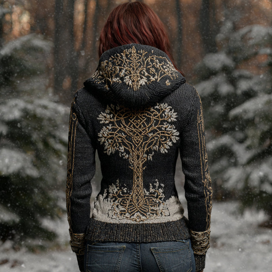 Textured Buttoned Sweater