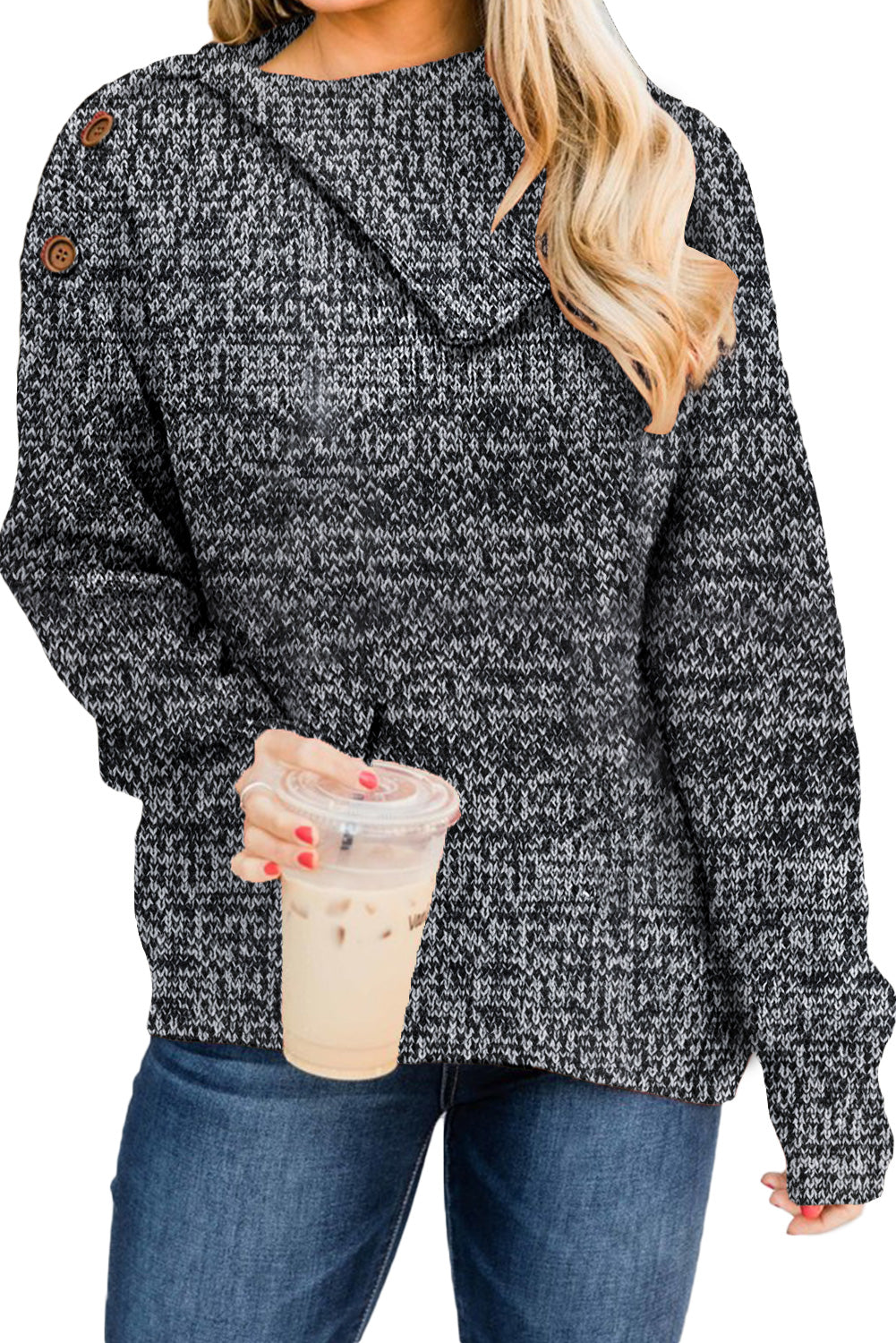 Textured V-Neck Sweater