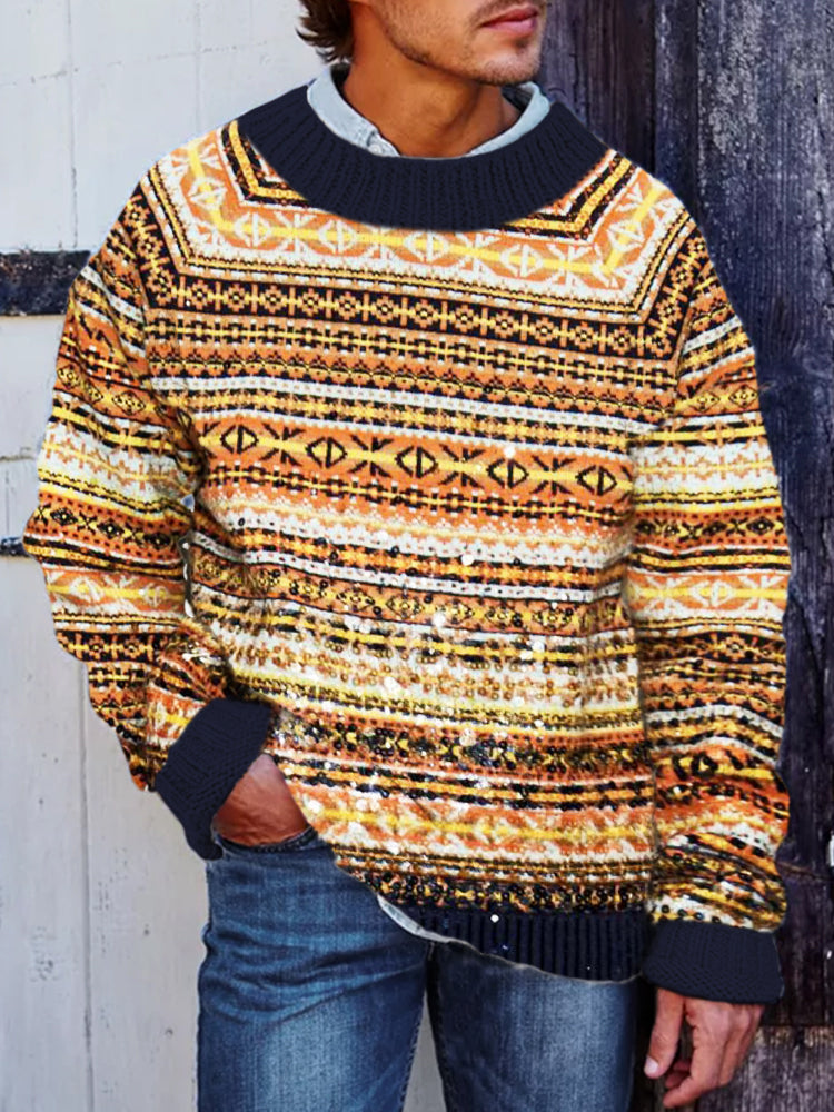 Textured V-Neck Sweater