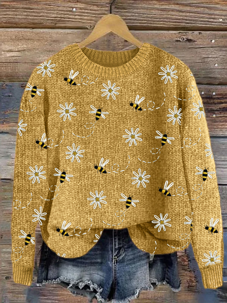 Textured V-Neck Sweater