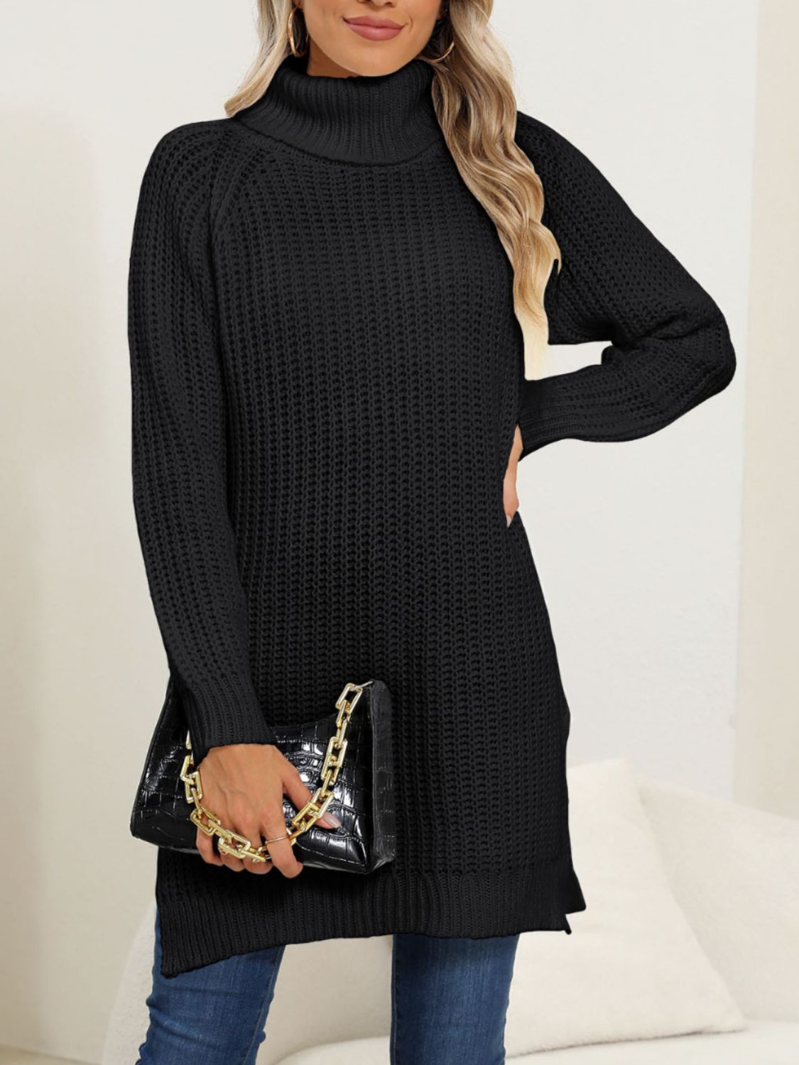 Textured Buttoned Sweater