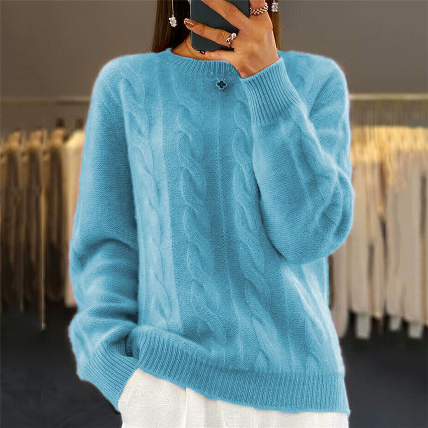 Textured Cropped Sweater