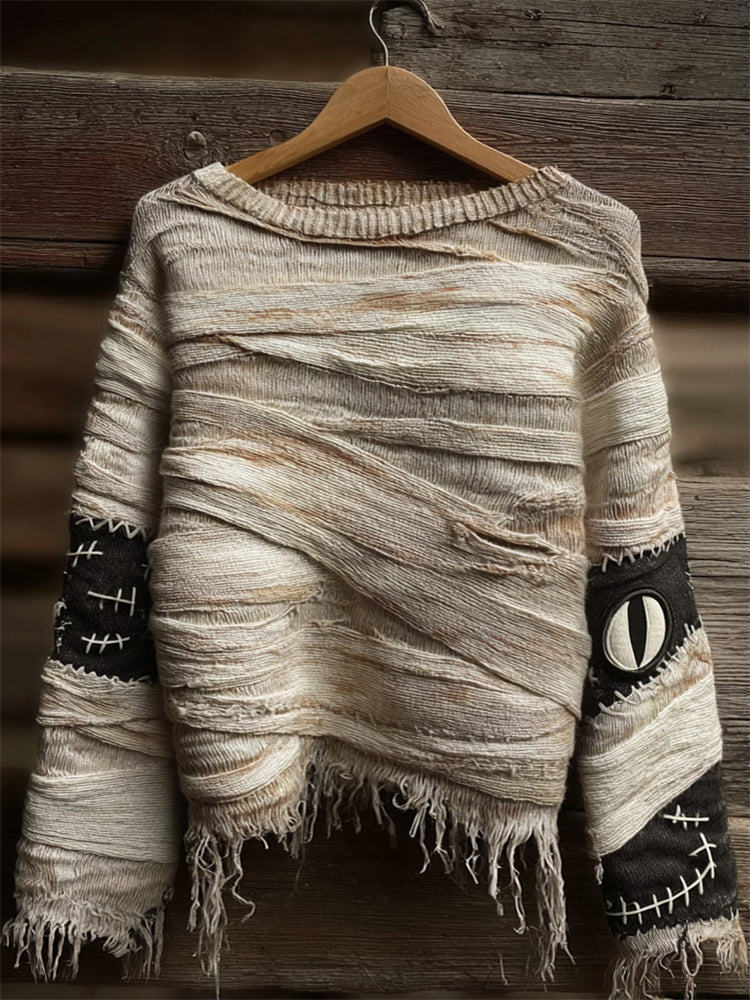 Textured Buttoned Sweater