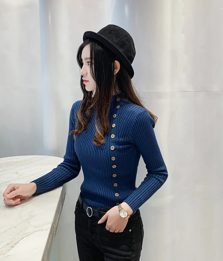 Casual Buttoned Sweater