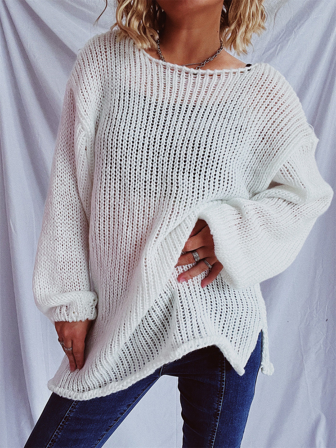 Relaxed Cropped Sweater